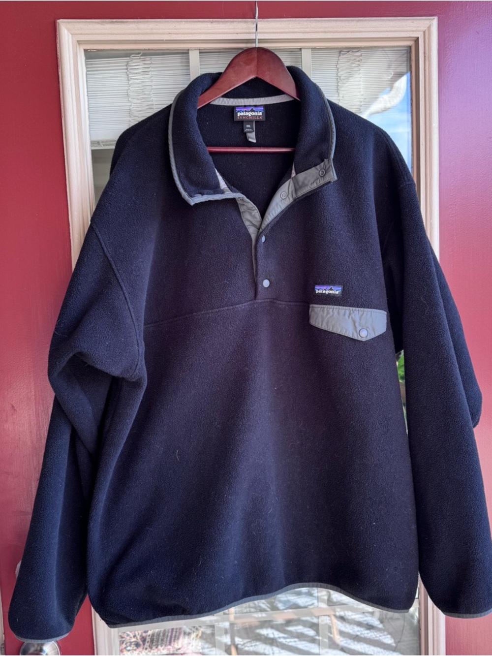 Patagonia Black Fleece Snap-T Pullover with Gray Trim